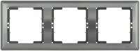 Рамка 3-м BOLERO РГ-3-БА горизонт. антрацит IEK EMB30-K95