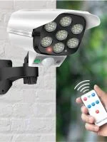 Светильник светодиодный 77LED IP65 120град. 20х9.5х16 на солнечн. батарее в форме камеры для подсветки приусадебных построек с датчиком движения дальность 5м встроен. 3 режима освещения аккум. 18650 Lion КОСМОС KOC_SOL200