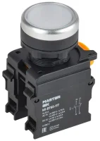 Кнопка d22мм 1НО+1НЗ MASTER с фиксацией бел. IEK MI-BT60-11T-3-21-K01