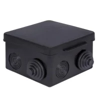 Коробка распаячная КМР-030-031 с крышкой 80х80х50 7 мембранных вводов IP54 черн. EKF plc-kmr-030-031-2b