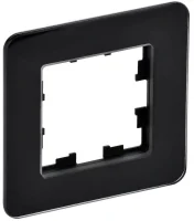 Рамка 1-м BRITE РУ-1-2-Бр стекло черн. RE IEK BR-M12-G-41-K02