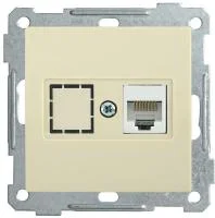 Розетка компьютерная СП Bolero РК11-1-Б RJ45 кат.6 механизм крем. IEK EKB16-01-K33