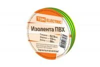 Изолента ПВХ 0,13*15мм Желто-Зеленая 20м TDM