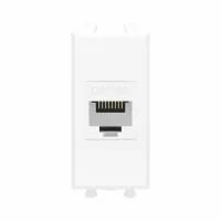 Розетка компьютерная 1мод. Avanti "Белое облако" RJ45 кат.6A без шторок модульная механизм DKC 4400671
