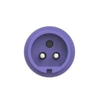 072v PCE Вилка кабельная 32А/24V/2P/IP44, никелированные контакты