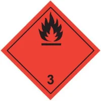 Знак для маркировки опасных грузов "Кл.3" 250х250мм пленка самоклеящаяся EKF an-7-03