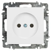 Розетка Intro Accent 6-201-01 2Р 16А-250В IP20 СУ AL/CU бел. Intro Б0063653