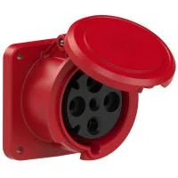 3341-6 PCE Розетка встраиваемая 63A/400V/3P+E/IP44, фланец 100x100