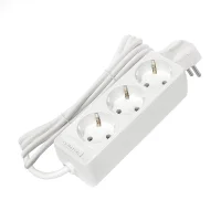 Удлинитель 3х3м с заземл. 10А IP20 2.2кВт ПВС 3х0.75 бел. DOMTOK 2375