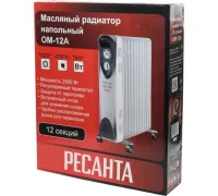 Радиатор масляный ОМ-12А 2.5кВт Ресанта 67/3/21