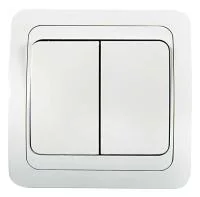 Выключатель 2-кл. СП Classico 2023 10А IP20 бел. ASD / IN HOME 4680005959860