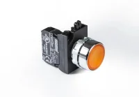 Кнопка нажимная круглая CM100DS (1НО) желт. EMAS CM100DS