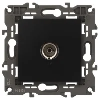 Розетка телевизионная одиночная TV 1мод. Elegance 14-3101-05 IP20 антрацит Эра Б0034294