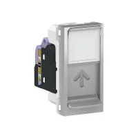 Розетка компьютерная 1-м 1мод. Unica Modular RJ45 кат.6 UTP алюм. SchE NU341430
