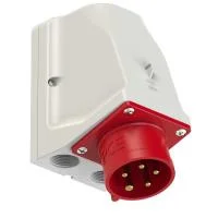 9515-6 PCE Вилка настенная 16A/400V/3P+N+E/IP44 специальный корпус для дополнительных подключений