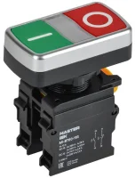 Кнопка "I-O" d22мм 1НО+1НЗ MASTER без подсветки IEK MI-BT60-11R-3-21-K51