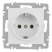 Розетка Accent 6-202-01М 2P+E Schuko 16А-250В IP20 СУ бел. матов. Intro Б0063681