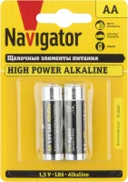 Элемент питания алкалиновый AA/LR6 94 752 NBT-NE-LR6-BP2 (блист.2шт) Navigator 94752