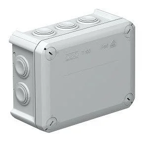 Коробка распределительная 150х116х67мм IP66 T 100 10х25 свет. сер. OBO 2007077