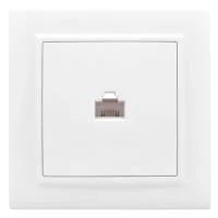 Розетка компьютерная 1-м СП Минск RJ45 бел. Basic EKF ERK01-035-10