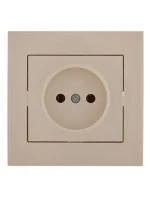 Розетка 1-м СП Rain 16А IP20 без заземл. керамика крем. LEZARD 703-0303-121