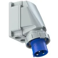 533-6 PCE Вилка настенная 63А/230V/1P+N+E/IP67