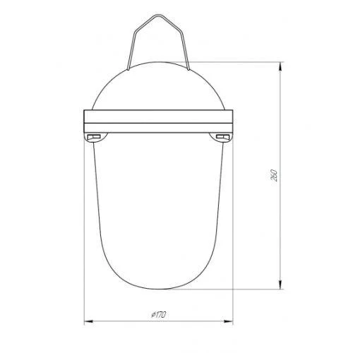 Светильник НСП 41-200-001 Желудь max 200Вт E27 IP54 185х260 без решетки сталь стекло бел. ЭРА Б0052018