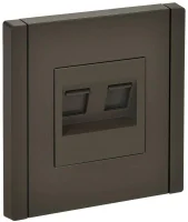Розетка 2-м RJ11+RJ45 кат.5E FORTE&PIANO FP335 сер. IEK FP-KT20-O-1-K03