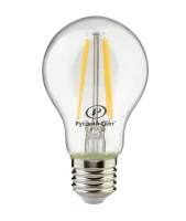 Лампа светодиодная филаментная RS LED F A60 E27 6W 220-240V 3000К 6Вт грушевидная 560лм Ra 80 Русский Свет 15010345093