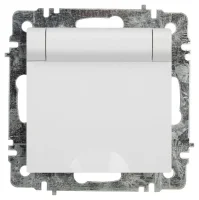Розетка Intro Accent 6-203-01 2P+E Schuko с крышкой 16А-250В IP20 СУ AL/CU бел. Intro Б0063709