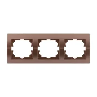 Рамка 3-м Deriy горизонт. свет. корич. LEZARD 702-3100-148