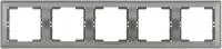 Рамка 5-м BOLERO РГ-5-БА горизонт. антрацит IEK EMB50-K95