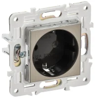 Розетка SKANDY 16А с заземл. без защ. шторок SK-R05N никель IEK SK-R11-16-K50