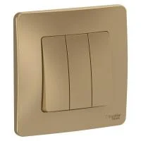 Выключатель 3-кл. СП Blanca 10А IP20 (сх. 1+1+1) 250В титан SE BLNVS100504