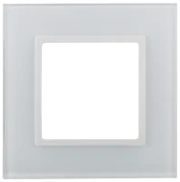 Рамка 1-м 14-5101-01 стекло Elegance бел.+бел. Эра Б0059166