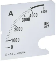 Шкала сменная для амперметра Э47 4000/5А-1.5 96х96мм IEK IPA20D-SC-4000