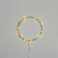 Гирлянда светодиодная "Роса" с крупными каплями 2м 20LED тепл. бел. 0.1Вт IP20 элементы питания 2хCR2032 (в компл.) Neon-Night 302-006