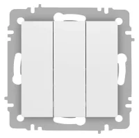 Выключатель Accent 6-106-01М тройной 10А-250В IP20 СУ AL/CU бел. матов. Intro Б0063532