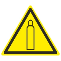 Знак W 19 "Газовый баллон" 150х150х150мм пластик EKF pn-w-19