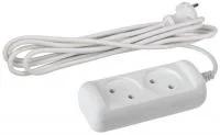 Удлинитель 2х5м без заземл. 10А IP20 U-2-5m-2х1 ПВС 2х1 Эра Б0028361
