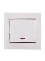 Выключатель 1-кл. СП Mira 10А IP20 с подсветкой со вставкой крем. LEZARD 701-0303-111