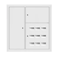Щит этажный 9кв. слаботочка слева 3 окна в ряд по гориз. RAL9003 (1000х950х150) PROxima EKF mb29-v-9z-ral9003-1