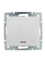 Выключатель 1-кл. СП Rain IP20 с подсветкой механизм бел. LEZARD 703-0288-111
