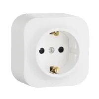 Розетка 1-м ОП Quteo 16А IP20 2P+E с заземл. без защ. шторок бел. Leg 782211