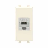 Розетка компьютерная 1мод. Avanti "Ванильная дымка" RJ45 кат.6 без шторок экранир. модульная механизм DKC 4405791