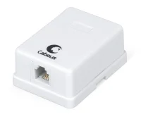 Розетка телефонная 1-м ОП WS-6P4C-TEL-1 RJ12 (6P4C) бел. Cabeus 7483c