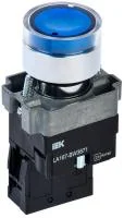 Кнопка LA167-BW3671 d22мм RC 1з с подсветкой син. IEK BBT20-BW3671-1-12-67-K07
