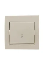 Переключатель проходной 1-кл. СП Deriy 10А крем. LEZARD 702-0303-105
