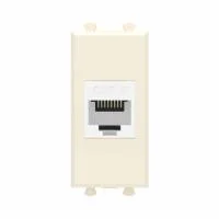 Розетка компьютерная 1мод. Avanti "Ванильная дымка" RJ45 кат.6 без шторок модульная механизм DKC 4405691
