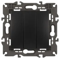 Выключатель 3-кл. СП Elegance 14-1107-05 10А IP20 250В 10AX механизм антрацит Эра Б0034254